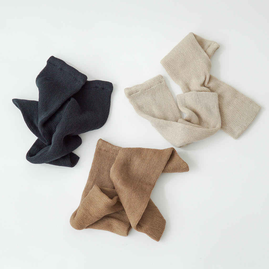 くらすこと 内側シルクのコットンレッグウォーマー