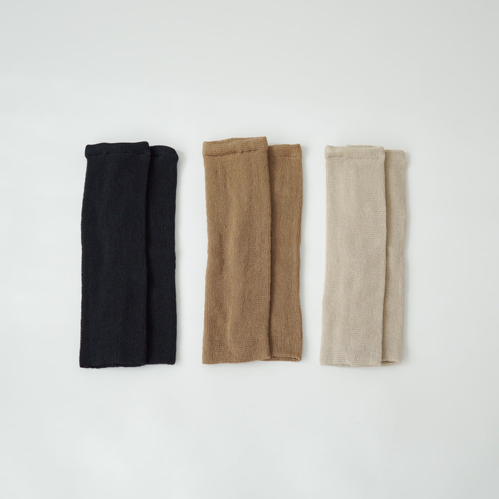 くらすこと 内側シルクのコットンレッグウォーマー