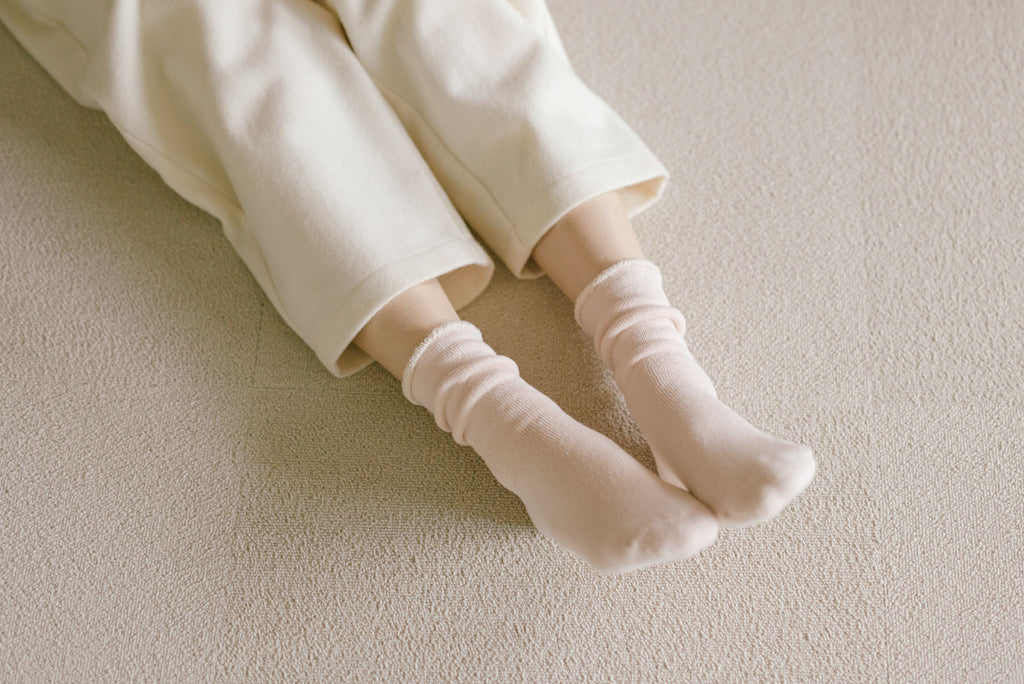 くらすこと 内側パイルのコットン靴下