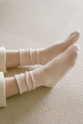 くらすこと 内側パイルのコットン靴下