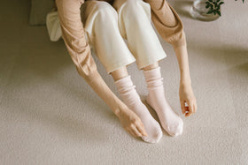 くらすこと 内側パイルのコットン靴下