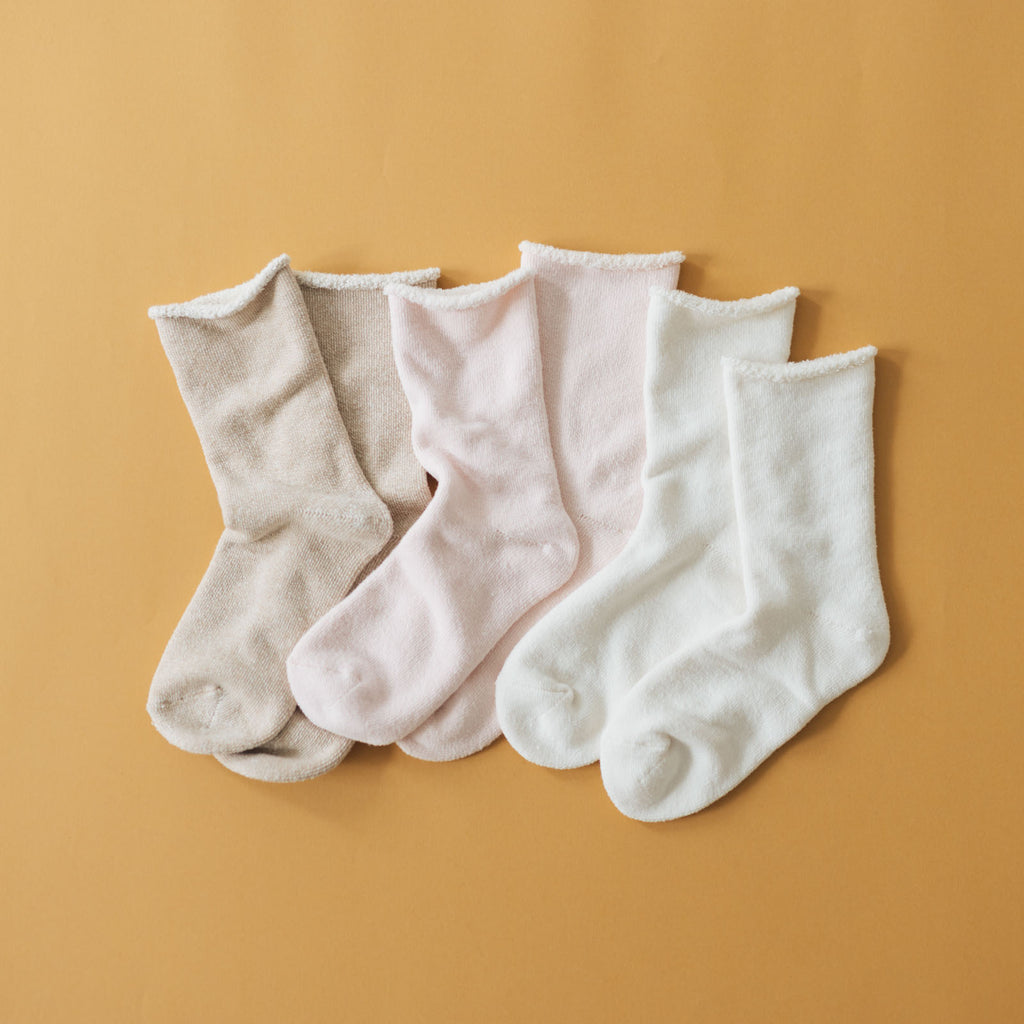 くらすこと 内側パイルのコットン靴下