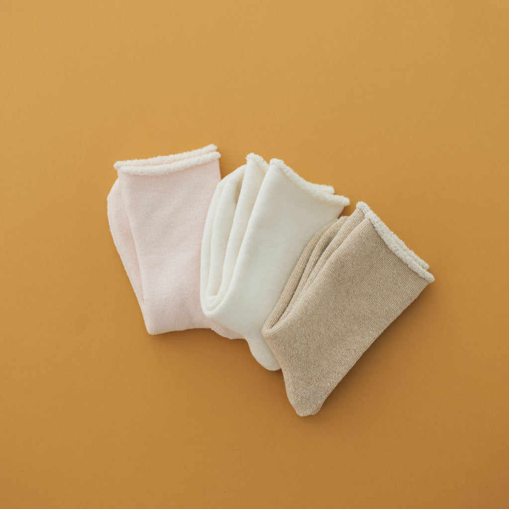 くらすこと 内側パイルのコットン靴下