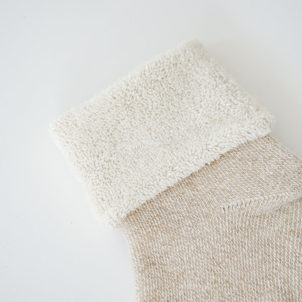 くらすこと 内側パイルのコットン靴下