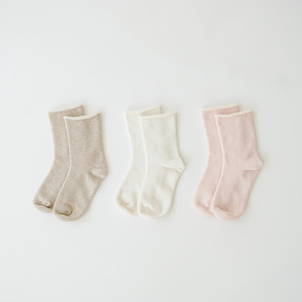 くらすこと 内側パイルのコットン靴下