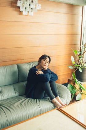 くらすこと 内側シルクの腹巻付きレギンス