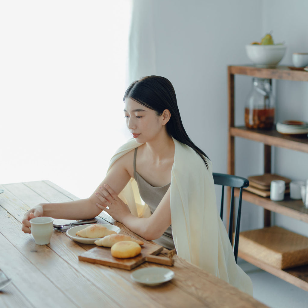 くらすこと コットンシルク mellowブラキャミソール