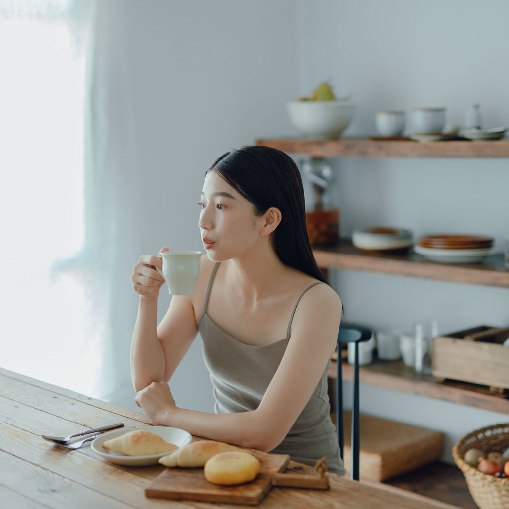 くらすこと コットンシルク mellowブラキャミソール