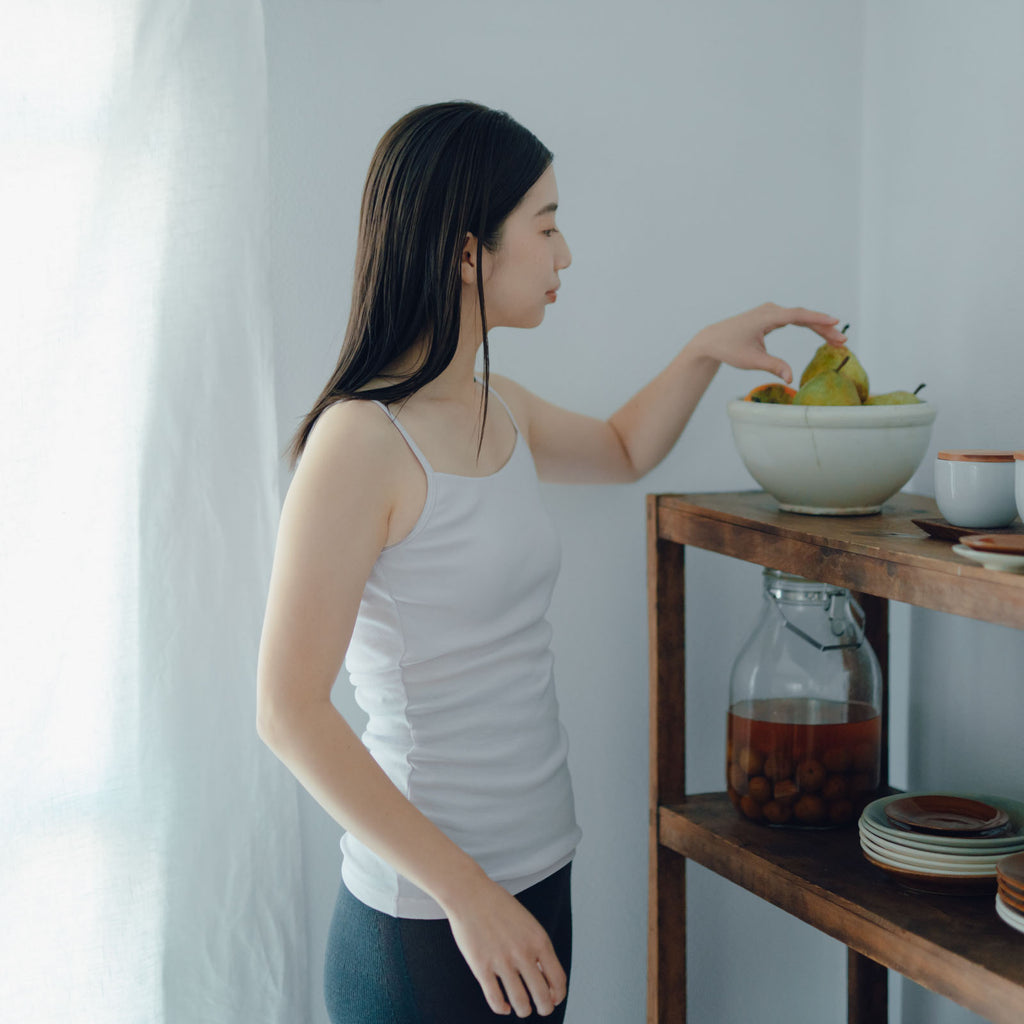 くらすこと コットンシルク mellowブラキャミソール