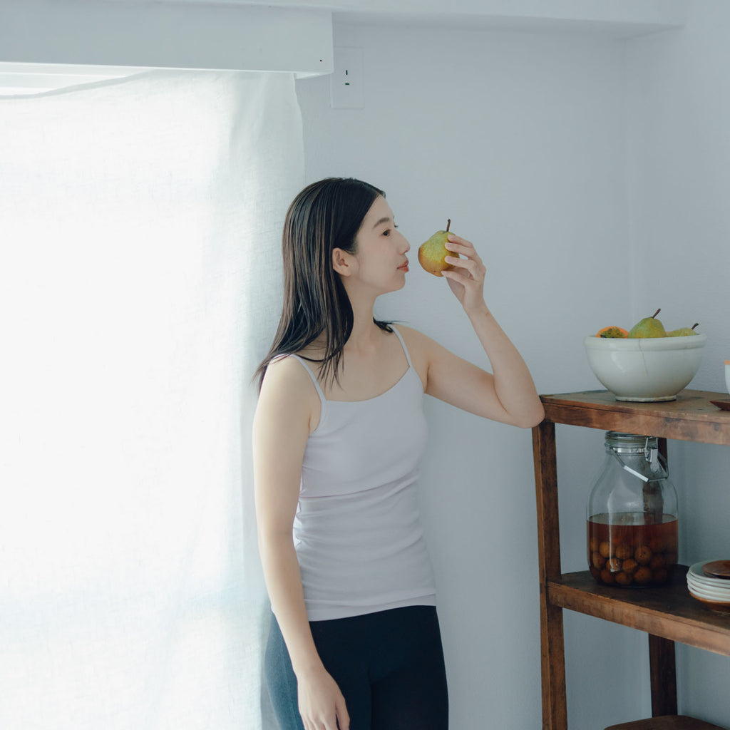 くらすこと コットンシルク mellowブラキャミソール