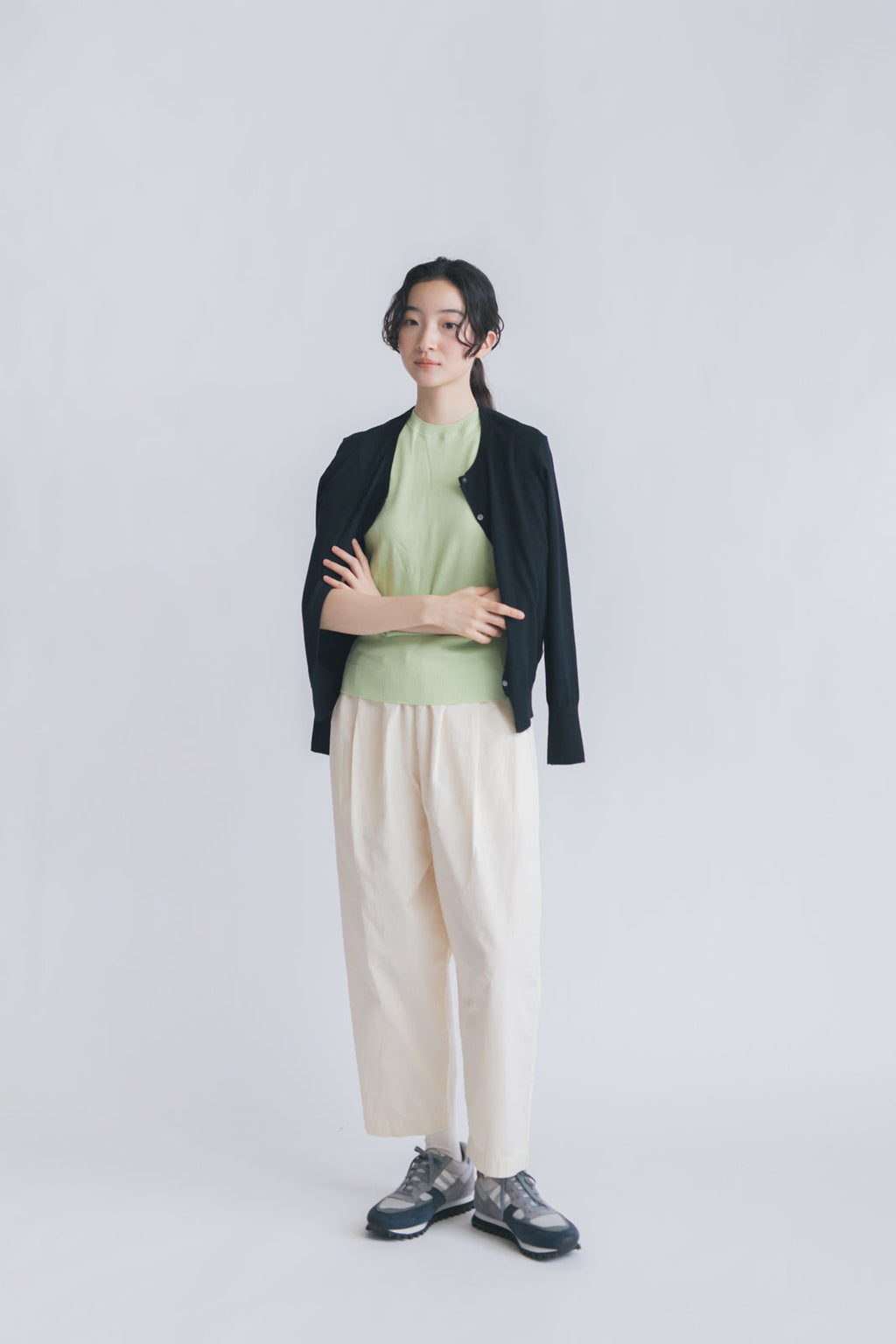 「くらすことの日常生活着」UVウォッシャブルカーディガン