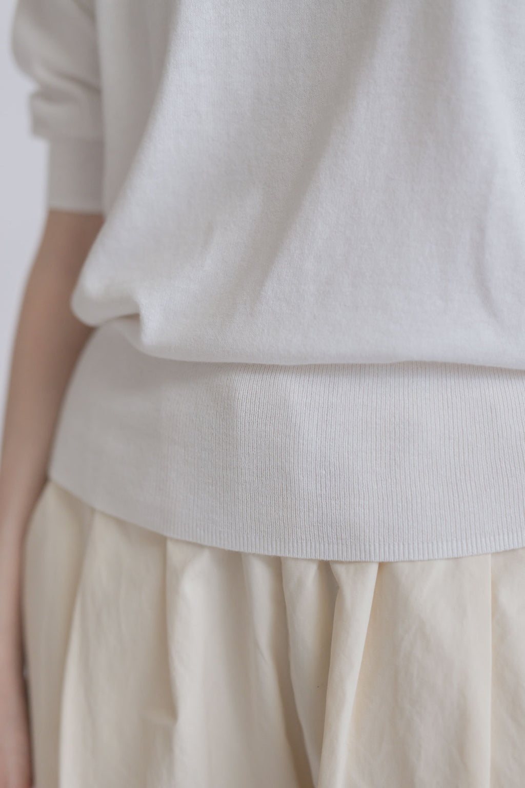 【SALE】 「くらすことの日常生活着」UVウォッシャブル5分袖ニットプルオーバー