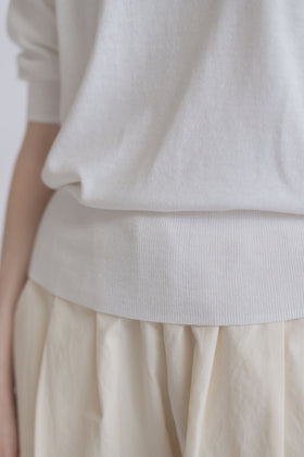 【SALE】 「くらすことの日常生活着」UVウォッシャブル5分袖ニットプルオーバー