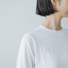 「くらすことの日常生活着」UVウォッシャブル7分袖ニットプルオーバー