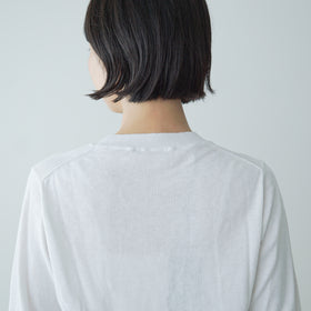 「くらすことの日常生活着」UVウォッシャブル7分袖ニットプルオーバー