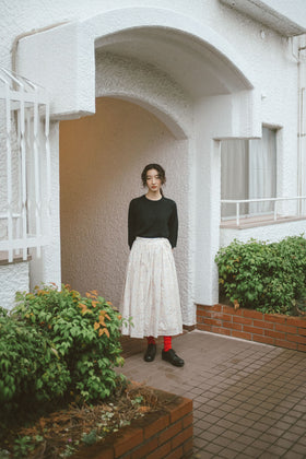 「くらすことの日常生活着」UVウォッシャブル7分袖ニットプルオーバー