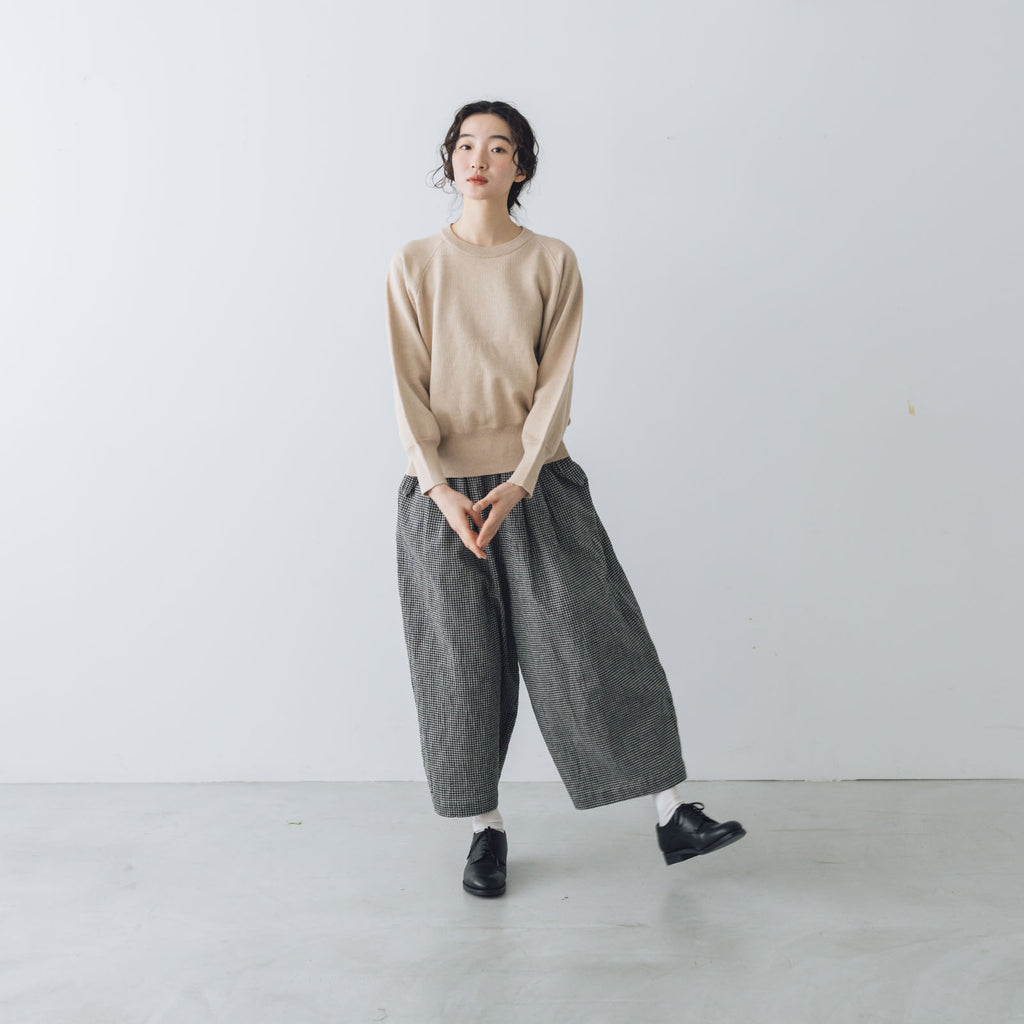 「くらすことの日常生活着」ニットみたいなカシミヤ混スウェット