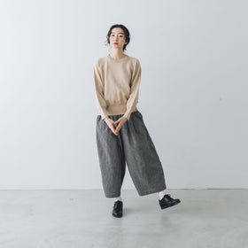 「くらすことの日常生活着」ニットみたいなカシミヤ混スウェット