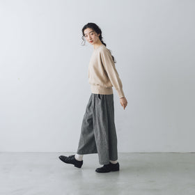 「くらすことの日常生活着」ニットみたいなカシミヤ混スウェット