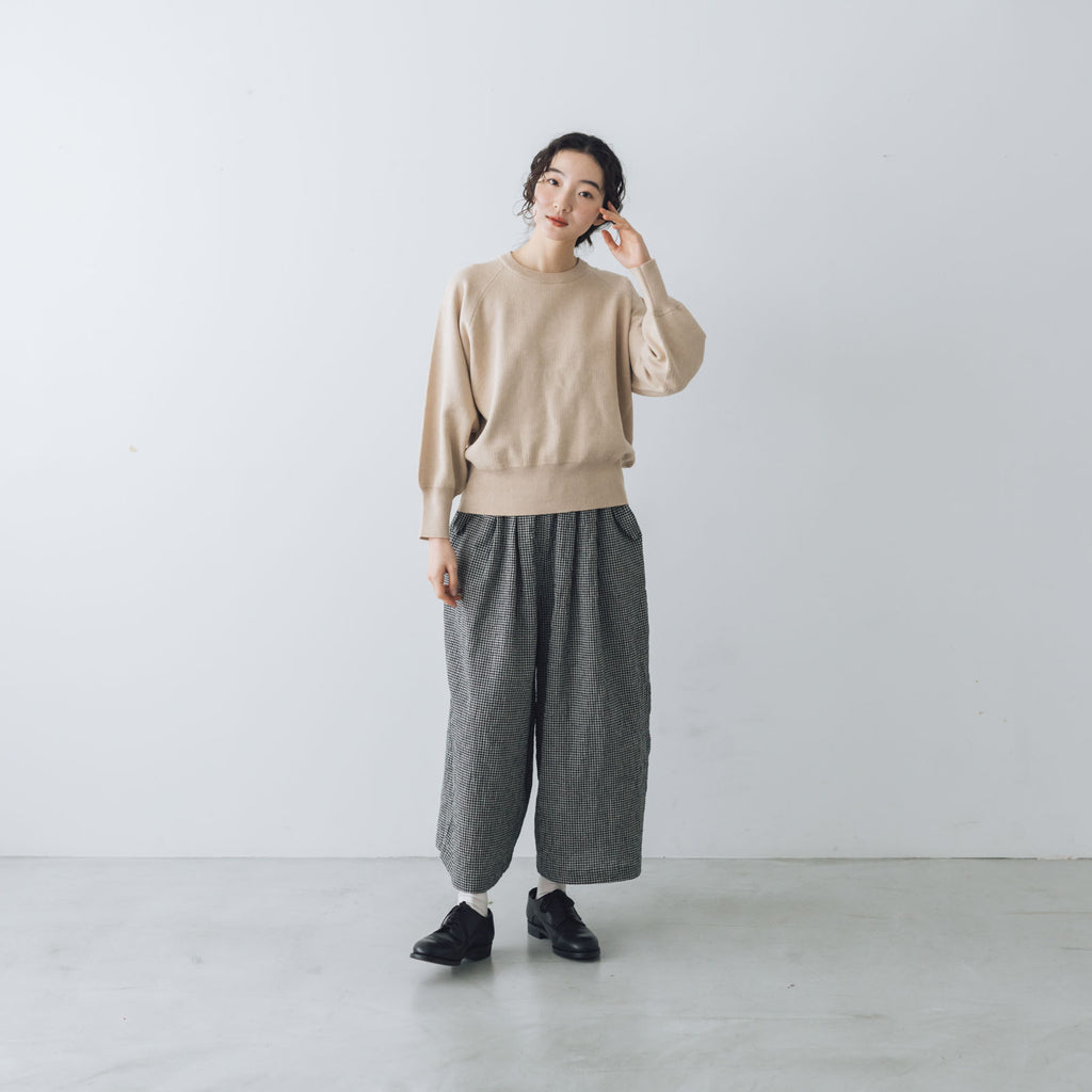 「くらすことの日常生活着」ニットみたいなカシミヤ混スウェット