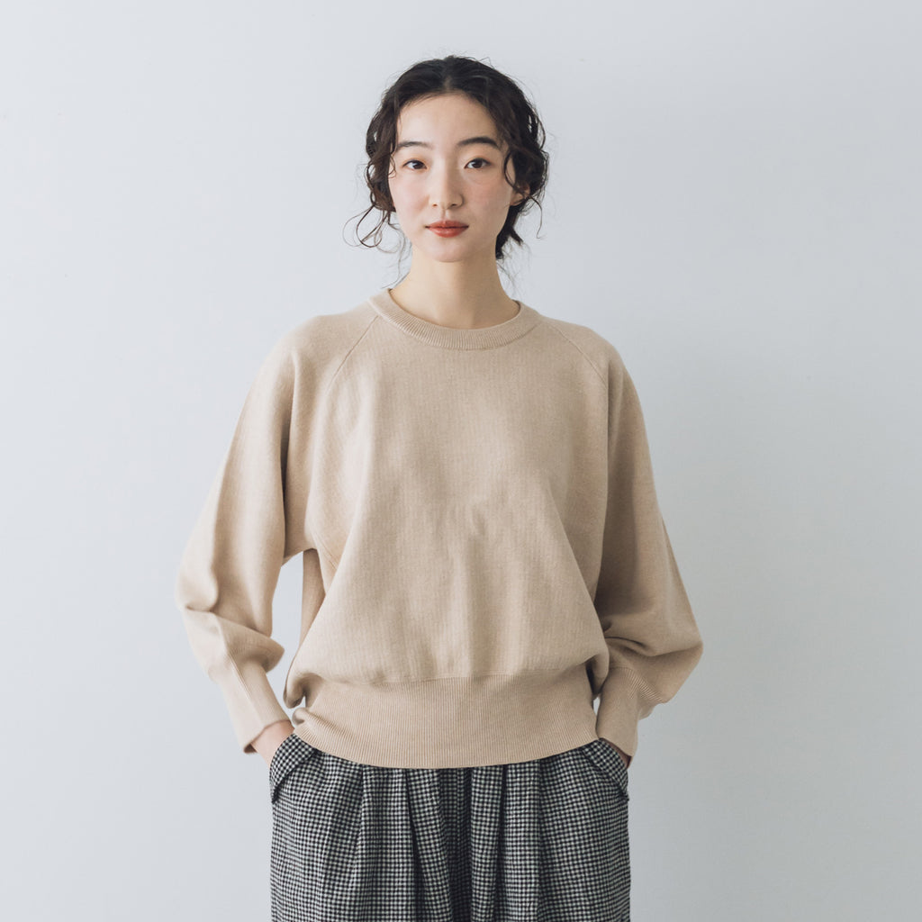 「くらすことの日常生活着」ニットみたいなカシミヤ混スウェット