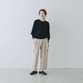 「くらすことの日常生活着」ニットみたいなカシミヤ混スウェット