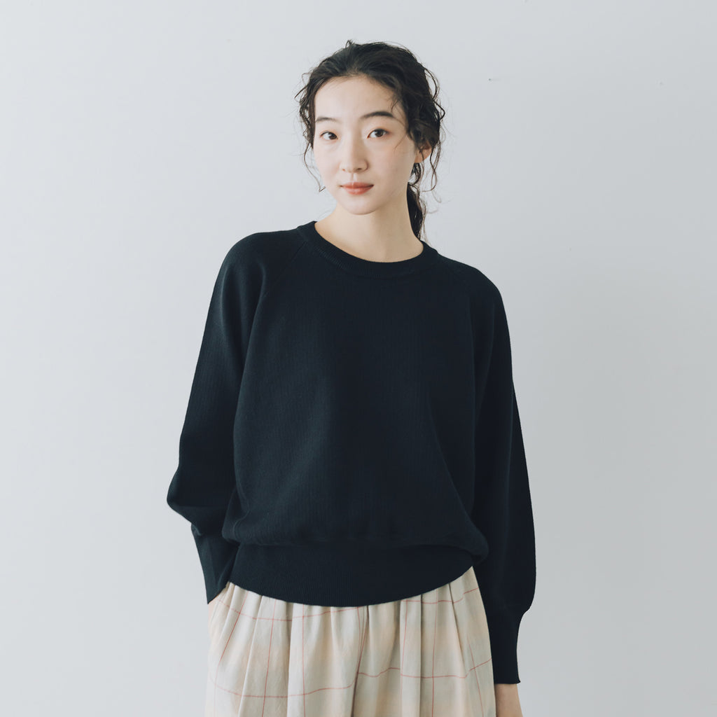 「くらすことの日常生活着」ニットみたいなカシミヤ混スウェット