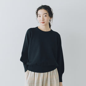 「くらすことの日常生活着」ニットみたいなカシミヤ混スウェット