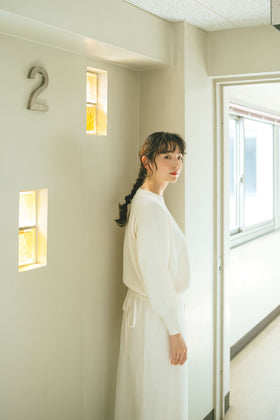 「くらすことの日常生活着」ニットみたいなカシミヤ混スウェット