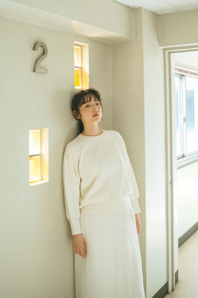「くらすことの日常生活着」ニットみたいなカシミヤ混スウェット