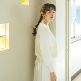 「くらすことの日常生活着」ニットみたいなカシミヤ混スウェット