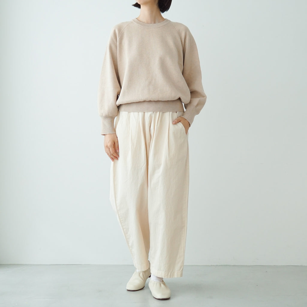 「くらすことの日常生活着」ニットみたいなカシミヤ混スウェット