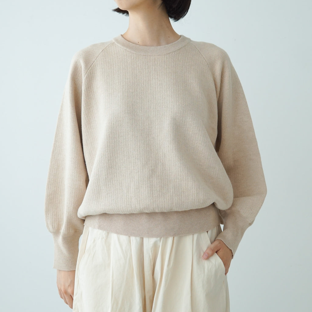 「くらすことの日常生活着」ニットみたいなカシミヤ混スウェット