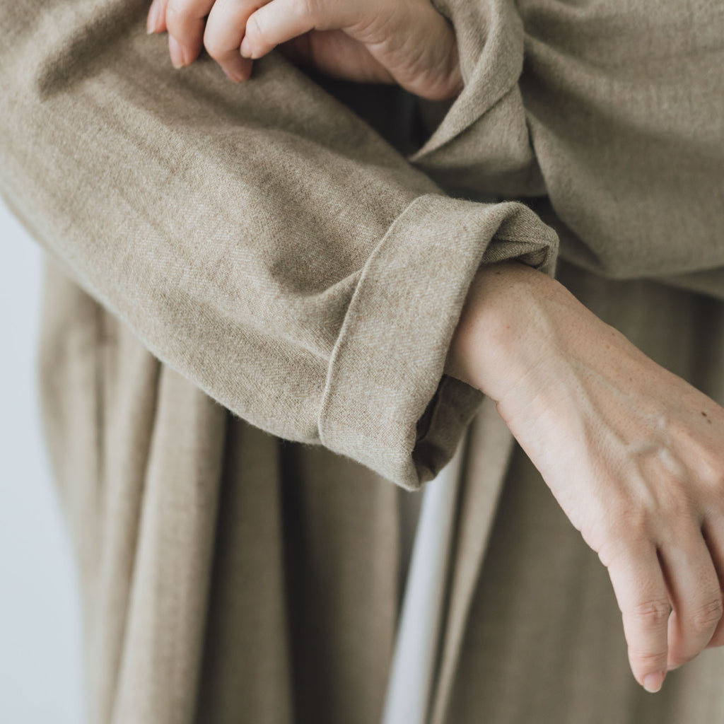 くらすこと ウールのローブコート