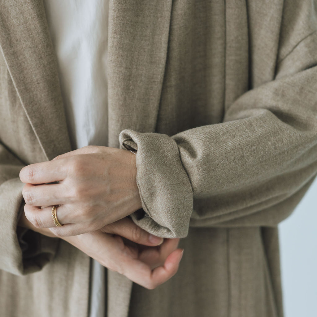 くらすこと ウールのローブコート