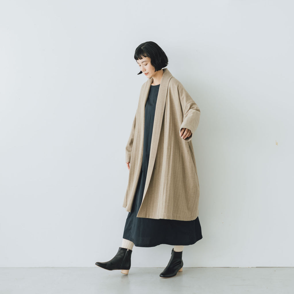 くらすこと ウールのローブコート