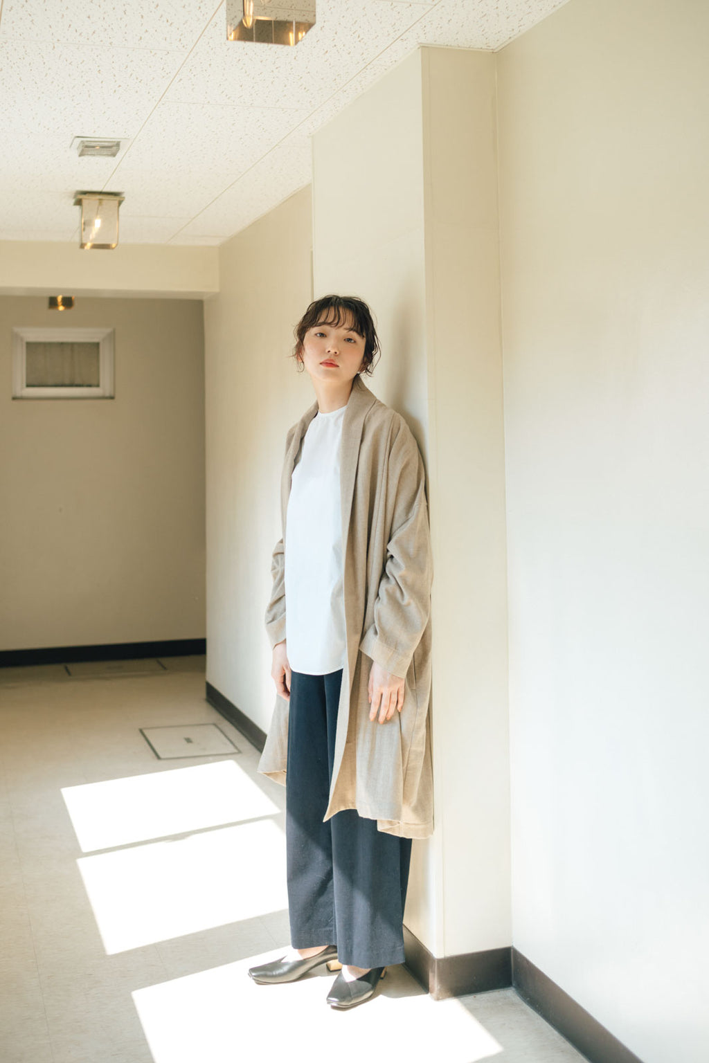 くらすこと ウールのローブコート