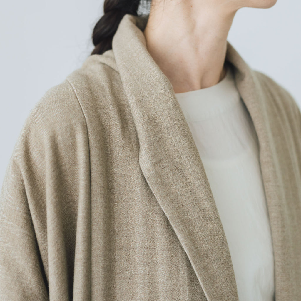 くらすこと ウールのローブコート