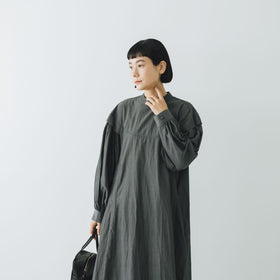 【SALE】「わたしたちらしい、大人のかわいらしさ」キュプラコットン タックワンピース