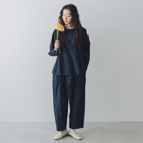 「わたしたちらしい、大人のかわいらしさ」ブラウス+サルエルパンツのセットアップ