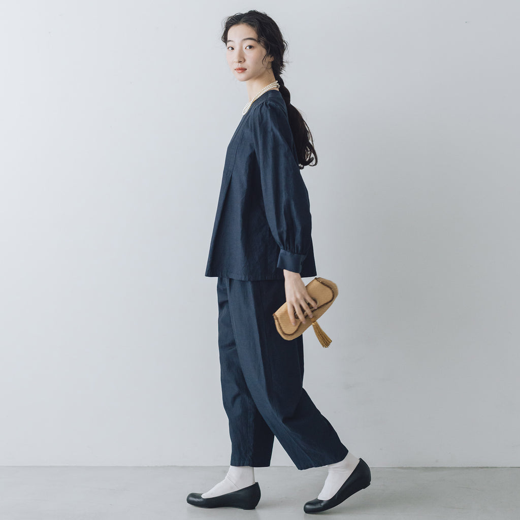 「わたしたちらしい、大人のかわいらしさ」ブラウス+サルエルパンツのセットアップ