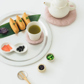 くらすこと リネンのふっくらポットマット / コースター