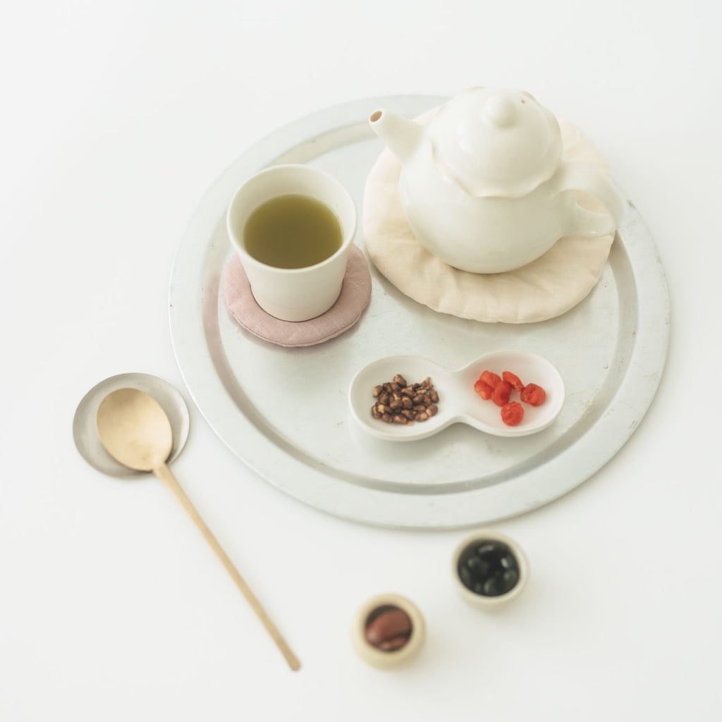 くらすこと リネンのふっくらポットマット / コースター