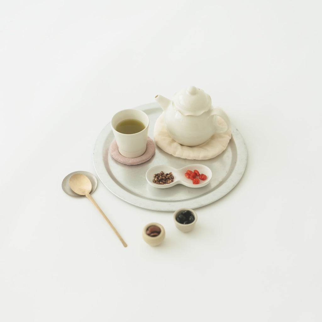 くらすこと リネンのふっくらポットマット / コースター