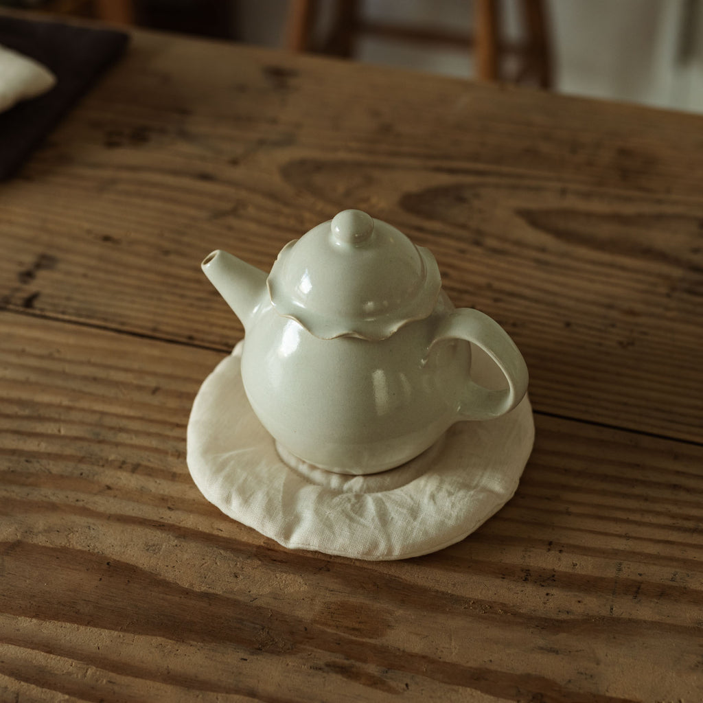 くらすこと リネンのふっくらポットマット / コースター