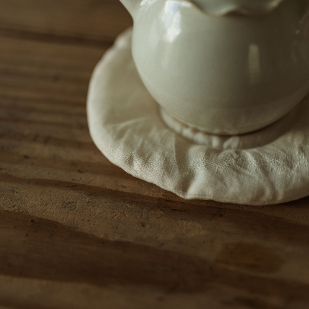 くらすこと リネンのふっくらポットマット / コースター