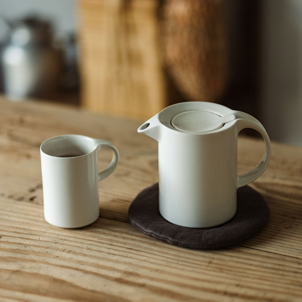 くらすこと リネンのふっくらポットマット / コースター