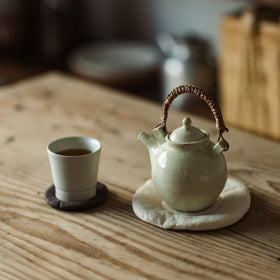 くらすこと リネンのふっくらポットマット / コースター