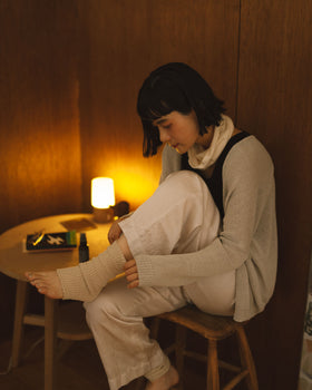 くらすこと シルクのレッグウォーマー