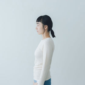 くらすこと 体調整うあったか長袖インナー organic cotton